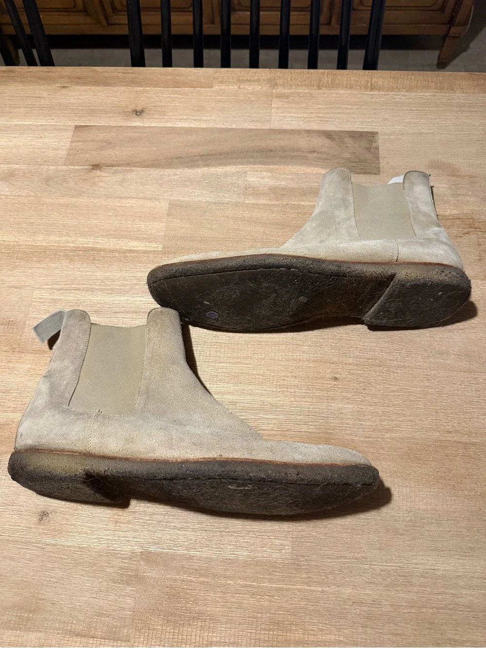 Common Projects Men's Suede Chelsea Boots - Light Beige